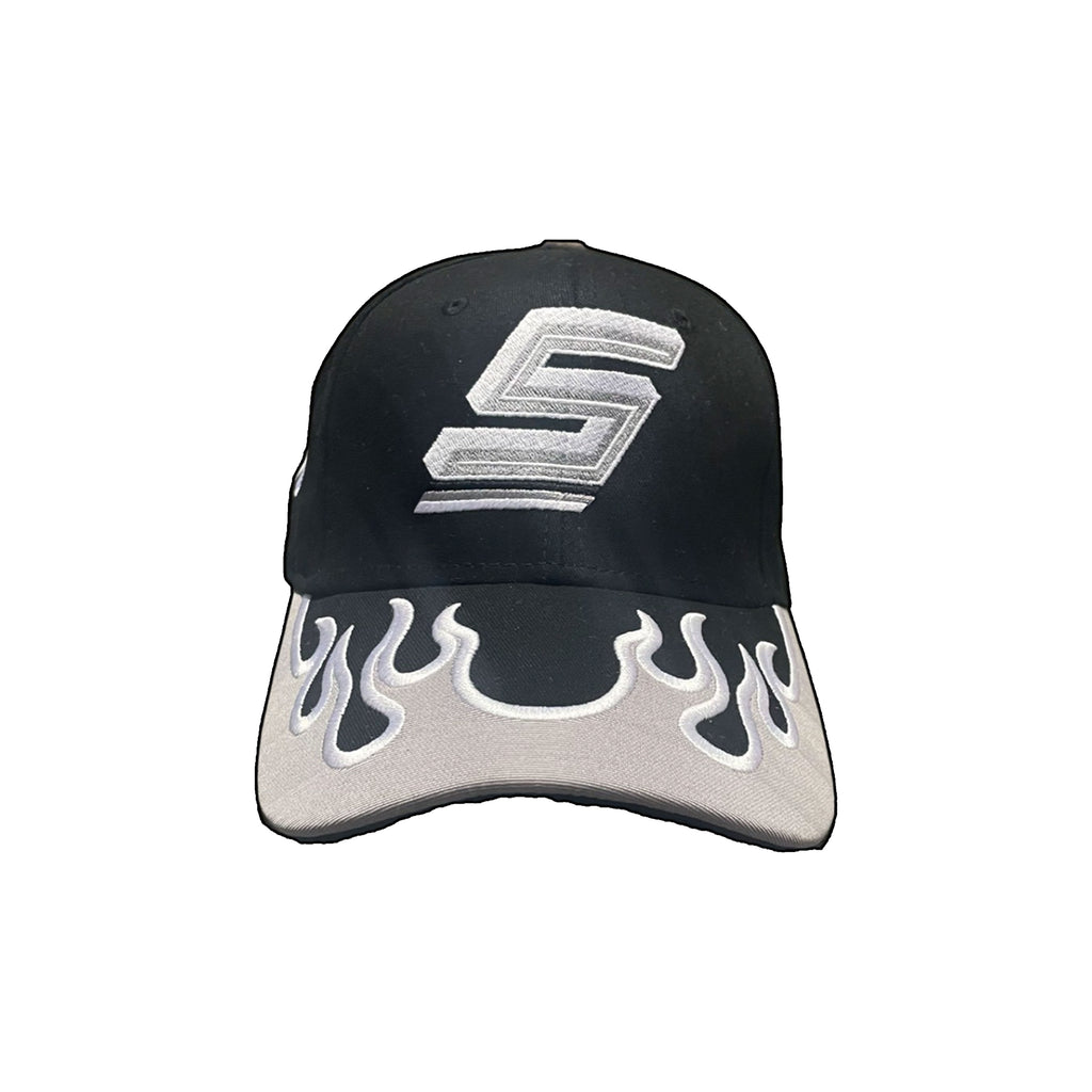 Monochrome Flame Trucker Hat