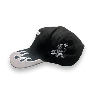 Monochrome Flame Trucker Hat